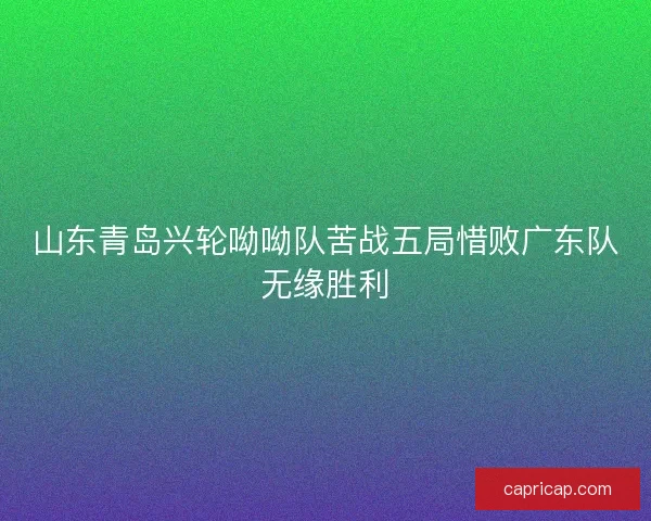 山东青岛兴轮呦呦队苦战五局惜败广东队无缘胜利